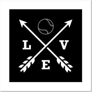 Softball / Baseball Love Arrow Posters and Art